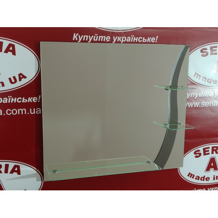  Дзеркало у ванну кімнату з трьома полицями №49